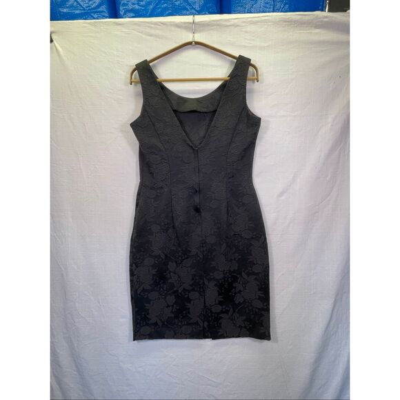 Jessica McClintock Gunne Sax Floral Brocade Sleeveless Mini Dress Black Size 8 - Picture 6 of 12